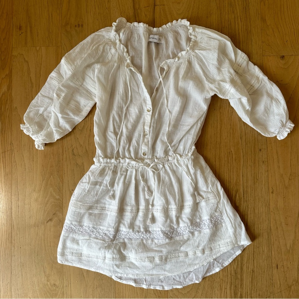 FAITHFULL THE BRAND Gauzy Lace Dress